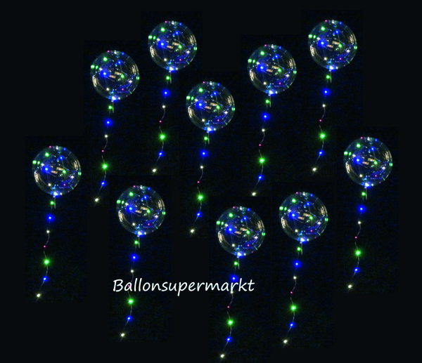 10-LED-Heliumballons-mit-bunten-Lichterketten