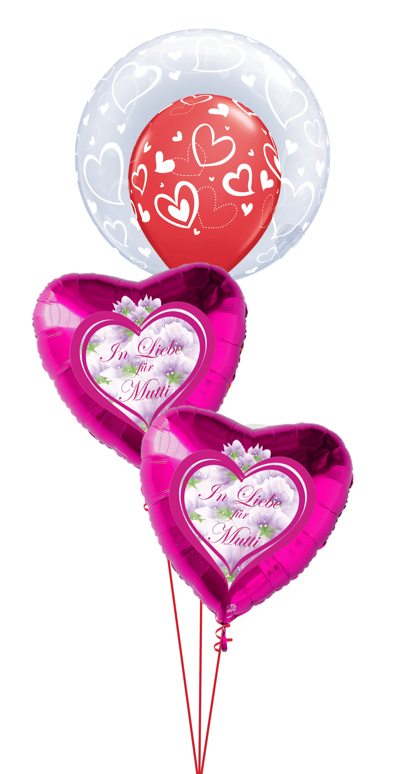 Ballon-Bouquet-In-Liebe-fuer-Mutti-Bubble-Heart-inklusive-Helium