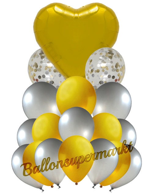 Ballonbouquet-Golden-Romantic-Dekoration-zu-Silvester-Geburtstag-Weihnachten-Hochzeit-18-Ballons