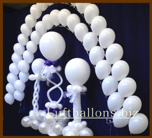 Dekoration aus Luftballons, Ballondekoration mit Latex-Luftballons