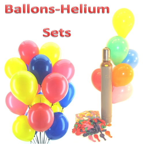 Ballongas-Helium-Luftballon-Set