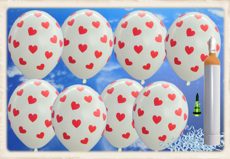 Ballons-Helium-Set-100-weisse-Luftballons-mit-roten-Herzen-Love-Hearts