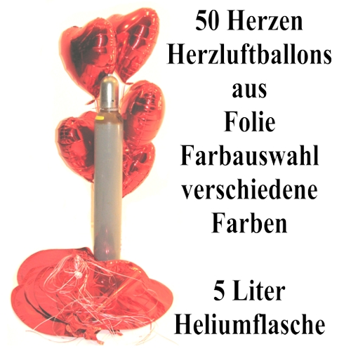 Ballons-Helium-Set-50-Herzluftballons-aus-Folie-Farbauswahl-mit-5-Liter-Helium