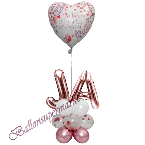 Ballons-und-Dekorations-Set-Alles-Liebe-zur-Hochzeit-Mauve-Ja-Deko-Tischdeko-Hochzeitsfest-Detailansicht