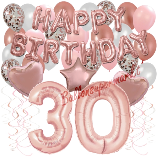 Ballons-und-Dekorations-Set-zum-30.-Geburtstag-Happy-Birthday-Rosegold