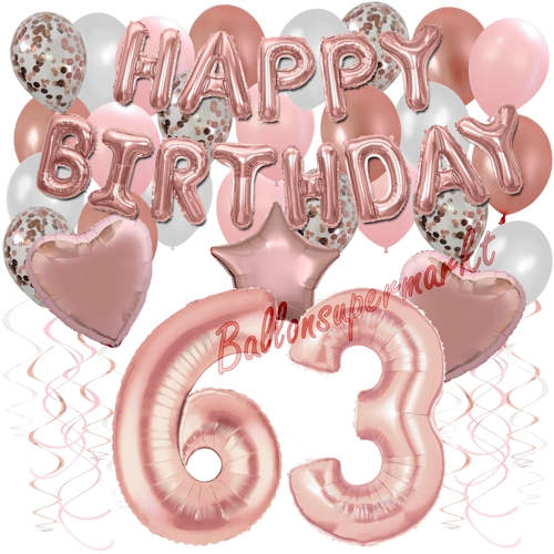 Ballons-und-Dekorations-Set-zum-63.-Geburtstag-Happy-Birthday-Rosegold