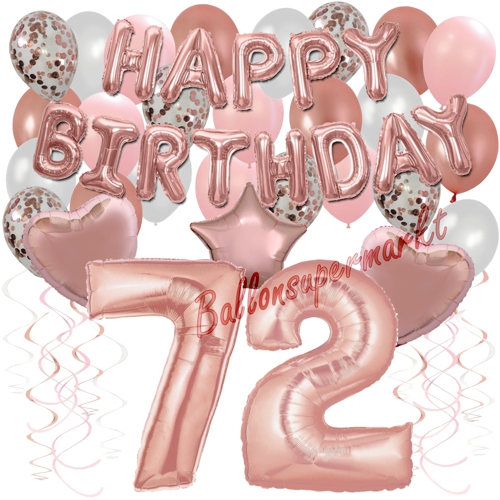 Ballons-und-Dekorations-Set-zum-72.-Geburtstag-Happy-Birthday-Rosegold.