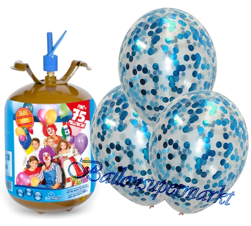 Ballons-und-Helium-Set-Midi-3,5-Liter-Einweg-Jumbo-Konfetti-Luftballons-hellblau-10-Stueck-Ballonflug-Dekoration-Hochzeit