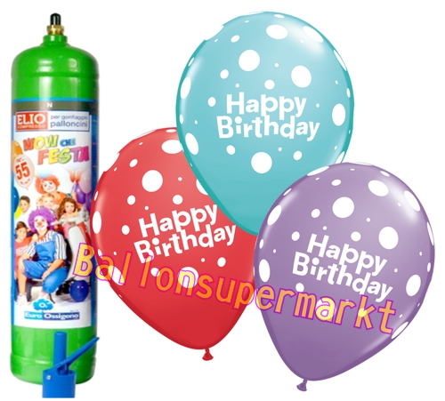 Ballons-und-Helium-Set-Midi-3-Liter-Einweg-Geburtstag-Happy-Birthday-bunt-50-Stueck-Ballonflug-Dekoration-Geburtstagsparty