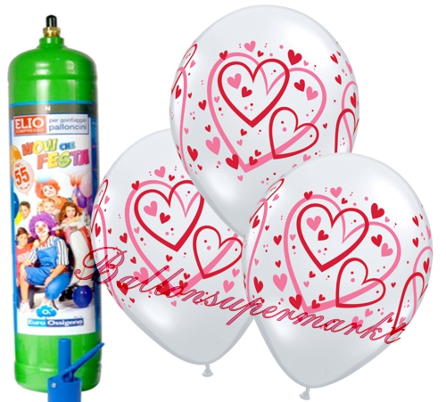 Ballons-und-Helium-Set-Midi-3-Liter-Einweg-Hochzeit-Heart-Pattern-50-Stueck-Ballonflug-Dekoration-Hochzeitsfest-Trauung