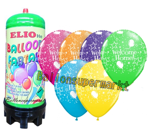 Ballons-und-Helium-Set-Midi-Einweg-Welcome-Home-25-Stueck-Ballonflug-Dekoration-Willkommensparty