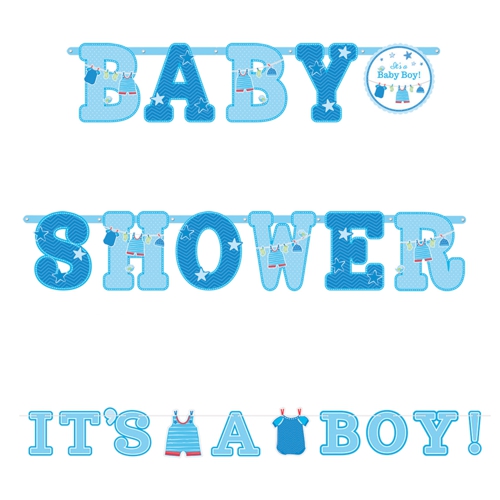 Banner-Set-Shower-with-Love-Boy-Dekoration-Babyparty-Junge