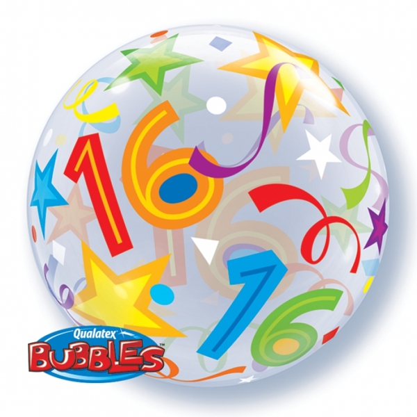 Bubble-Ballon-16.Gebuertstag-Sweet16-Fest-Feier-Geburtstag-Sechzehn