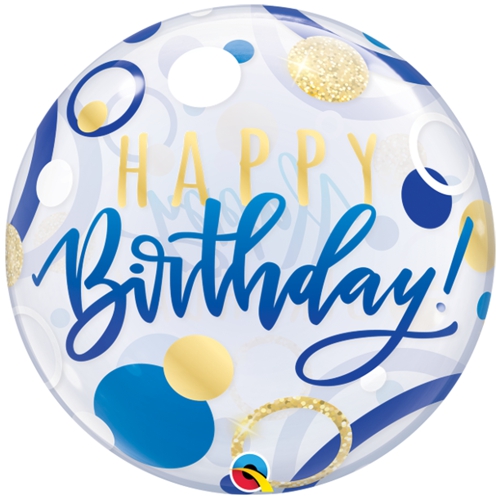 Bubble-Ballon-Happy-Birthday-Blue-and-Gold-Dots-Luftballon-Geschenk-Geburtstag