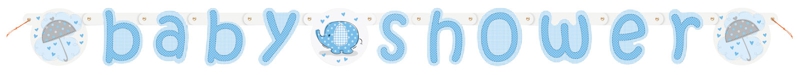 Buchstabengirlande-Baby-Shower-Blau