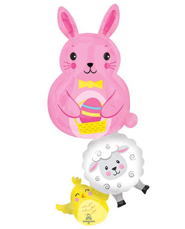 Folienballon-Bunny-Stacker-Shape-Luftballon-Geschenk-zu-Ostern-Osterhasen