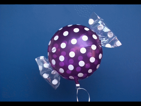 Candy-Luftballon-mit-Ballongas-Helium-Grape-Dots