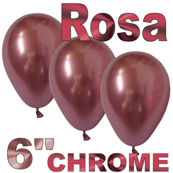 Chrome-Luftballons-Rosa-15-cm-10-Stueck