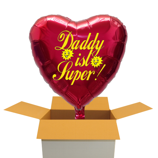 Daddy-ist-Super-Herzluftballon-Burgund-45-cm-mit-Helium-zum-Versand