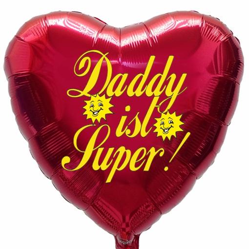 Daddy-ist-Super-Herzluftballon-Burgund-45-cm-mit-Helium