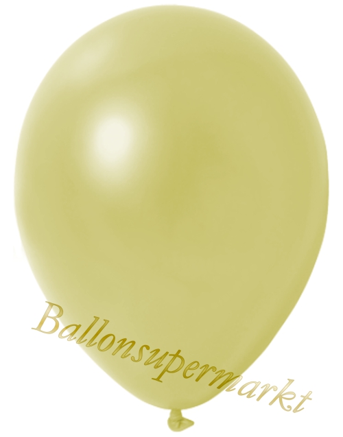 Deko-Metallic-Luftballons-Pastellgelb-Ballons-aus-Natur-Latex