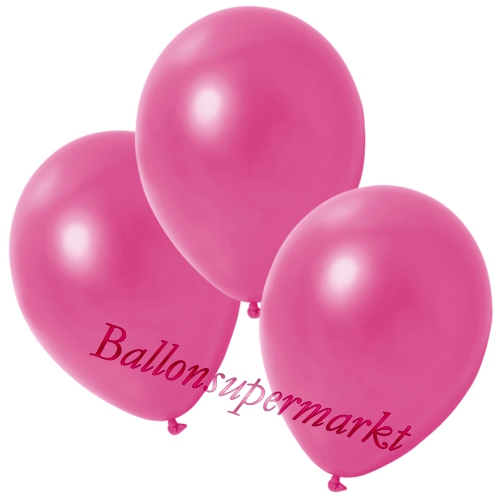 Deko-Metallic-Luftballons-Pink-Ballons-aus-Natur-Latex-zur-Dekoration