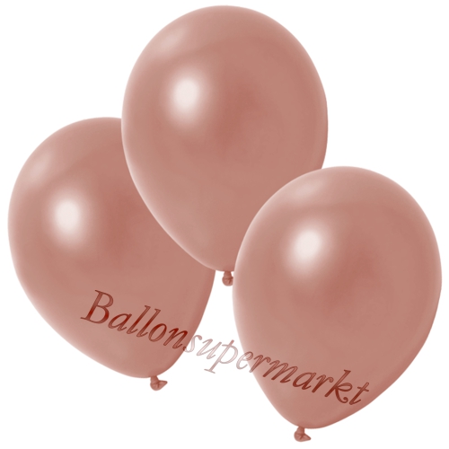 Deko-Metallic-Luftballons-Rosegold-Ballons-aus-Natur-Latex-zur-Dekoration
