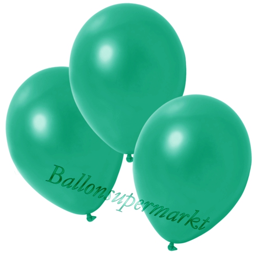 Deko-Metallic-Luftballons-Türkisgrün-Ballons-aus-Natur-Latex-zur-Dekoration