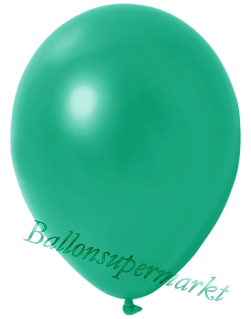 Deko-Metallic-Luftballons-Türkisgrün-Ballons-aus-Natur-Latex