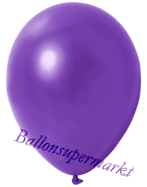 Deko-Metallic-Luftballons-Violett-Ballons-aus-Natur-Latex