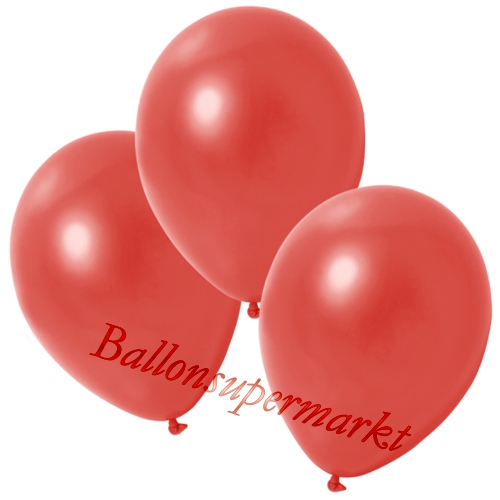 Deko-Metallic-Luftballons-Warmrot-Ballons-aus-Natur-Latex-zur-Dekoration