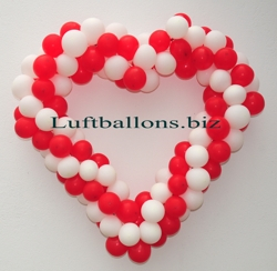 Dekoration aus Luftballons: Herz