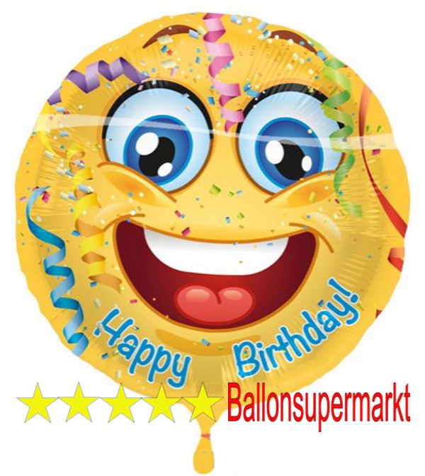 Emoticon-Happy-Birthday-Luftballon-aus-Folie-zum-Geburtstag