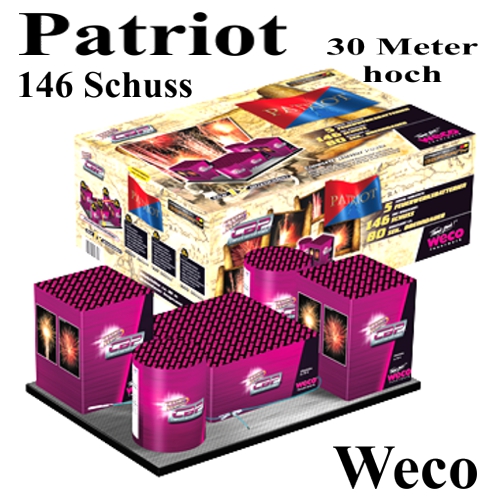 Feuerwerk Patriot, Hochzeit, Silvester, Party und Event mit Batteriefeuerwerk