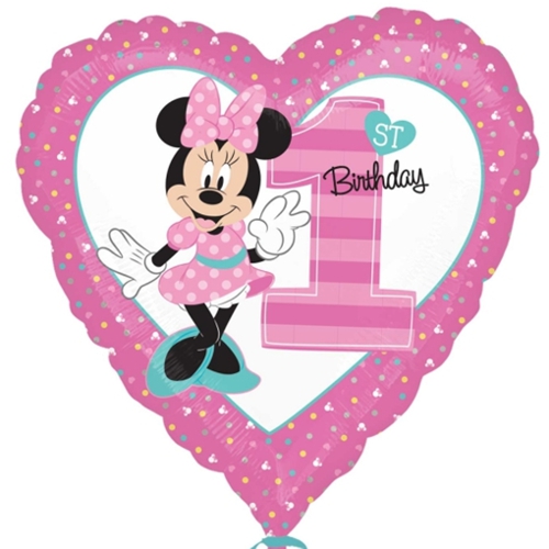 Folienballon-1st-Birthday-Minnie-Maus-Luftballon-Partydekoration-zum-1-Kindergeburtstag-DisneyFolienballon-1st-Birthday-Minnie-Maus-Luftballon-Partydekoration-zum-1-Kindergeburtstag-Disney
