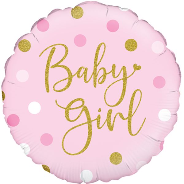 Folienballon-sparkling-baby-girl-dots-Luftballon-zur-Geburt-Babyparty-Taufe-Maedchen-Glitter