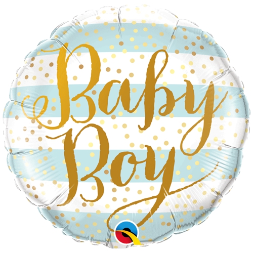 Folienballon-Baby-Boy-Blue-Stripes-Luftballon-zur-Geburt-Babyparty-Taufe-Junge