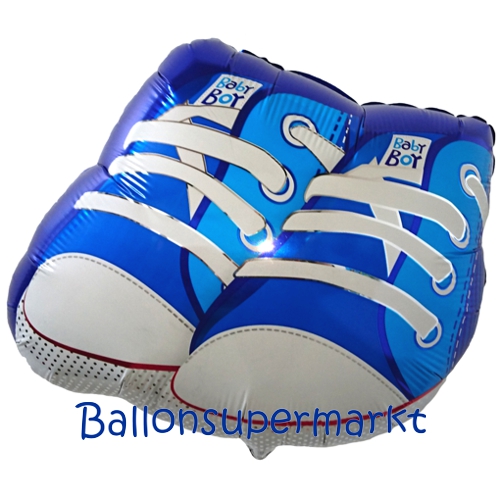 Folienballon-Babyschuhe-Baby-Boy-Luftballon-zur-Geburt-Babyparty-Taufe-Junge-Boy