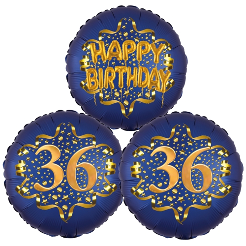 Folienballon-Bouquet-zum-36.-Geburtstag-Satin-Navy-Zahl-36-Happy-Birthday-Luftballons-Geschenk