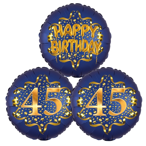Folienballon-Bouquet-zum-45.-Geburtstag-Satin-Navy-Zahl-45-Happy-Birthday-Luftballons-Geschenk