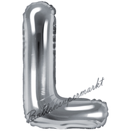 Folienballon-Buchstabe-35-cm-L-Silber-Luftballon-Geschenk-Geburtstag-Hochzeit-Firmenveranstaltung