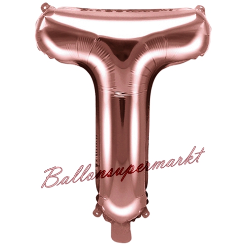 Folienballon-Buchstabe-35-cm-T-Rosegold-Luftballon-Geschenk-Hochzeit-Geburtstag-Jubilaeum-Firmenveranstaltung