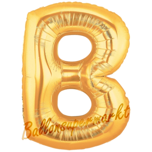 Folienballon-Buchstabe-B-Gold-Luftballon-Geschenk-Hochzeit-Geburtstag-Jubilaeum-Firmenveranstaltung
