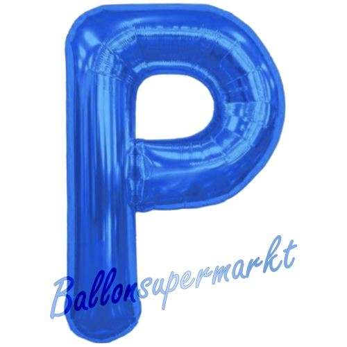 Folienballon-Buchstabe-P-Blau-Luftballon-Geschenk-Hochzeit-Geburtstag-Jubilaeum-Firmenveranstaltung