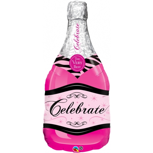 Folienballon-Celebrate-Sektflasche-Shape-Luftballon-zum-Geburtstag-Geschenk