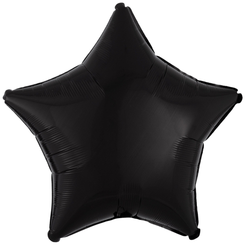 Stern-Folien-Luftballon-Schwarz-45-cm