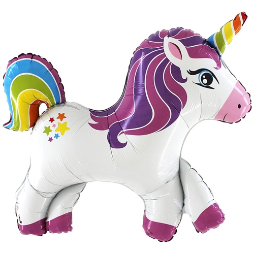 Folienballon-Einhorn-Regenbogen-Luftballon-Partydekoration-Geschenk-Einhorn-Rainbow-Unicorn