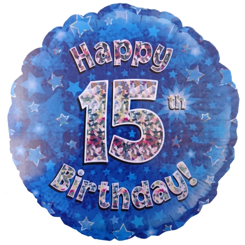 Folienballon-Geburtstag-Happy-15th-Birthday-Blau-Luftballon-Geschenk-Dekoration-zum-15-Geburtstag