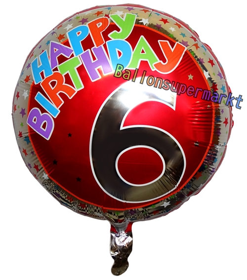Folienballon-Geburtstag-Happy-Birthday-Milestone-6-Luftballon-Geschenk-Dekoration-zum-6-Geburtstag-Gruss