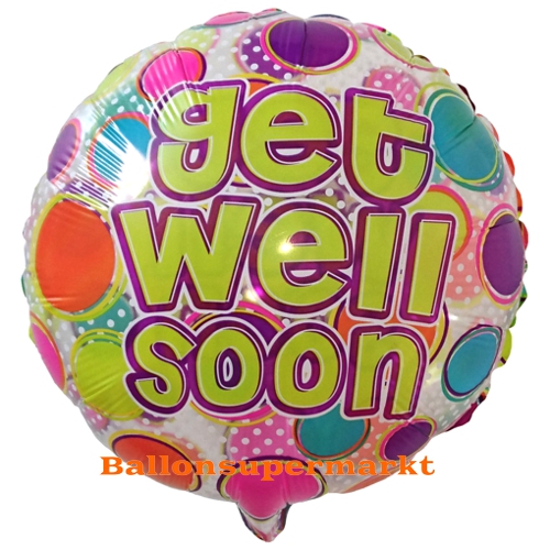 Folienballon-Get-well-soon-rund-Punkte-durchsichtig-Luftballon-zur-Genesung-Geschenk